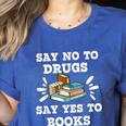 Teachers Red Ribbon Week Say No To Drugs Say Yes To Books Women's Heather T-Shirt Heather True Royal Teachers Red Ribbon Week Say No To Drugs Say Yes To Books Women's Heather T-Shirt Heather True Royal
