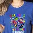 Teachers Are Superheroes Back To School Women's Heather T-Shirt Heather True Royal