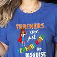 Teachers Are Superheroes Graduation School Teachers Women's Heather T-Shirt Heather True Royal