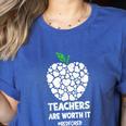 Teachers Are Worth It Red For Ed Women's Heather T-Shirt Heather True Royal Teachers Are Worth It Red For Ed Women's Heather T-Shirt Heather True Royal