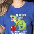 Teachersaurus Rex Dinosaur Like A Normal Teacher Saurus Women's Heather T-Shirt Heather True Royal Teachersaurus Rex Dinosaur Like A Normal Teacher Saurus Women's Heather T-Shirt Heather True Royal