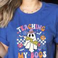 Teaching My Boos Ghost Teacher Cute Groovy Halloween Teacher Women's Heather T-Shirt Heather True Royal Teaching My Boos Ghost Teacher Cute Groovy Halloween Teacher Women's Heather T-Shirt Heather True Royal