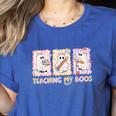 Teaching Is My Boos Teacher Ghost Halloween Women Girls Women's Heather T-Shirt Heather True Royal Teaching Is My Boos Teacher Ghost Halloween Women Girls Women's Heather T-Shirt Heather True Royal