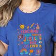 Teaching Kids About Jesus Is The Best Job Ever Bible Teacher Women's Heather T-Shirt Heather True Royal Teaching Kids About Jesus Is The Best Job Ever Bible Teacher Women's Heather T-Shirt Heather True Royal