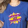 Teaching Is My Superpower Retro Comic Super Teacher Women's Heather T-Shirt Heather True Royal Teaching Is My Superpower Retro Comic Super Teacher Women's Heather T-Shirt Heather True Royal