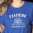 Teaching Tiny Disciples Christian Bible Verse Teacher Women's Heather T-Shirt Heather True Royal Teaching Tiny Disciples Christian Bible Verse Teacher Women's Heather T-Shirt Heather True Royal