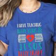 Teaching In My Veins Jesus In My Heart God Christian Teacher Women's Heather T-Shirt Heather True Royal Teaching In My Veins Jesus In My Heart God Christian Teacher Women's Heather T-Shirt Heather True Royal