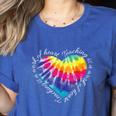 Teaching Is a Work Of Heart Tie Dye Hippie For Teacher For Men Women Girls Kids Women's Heather T-Shirt Heather True Royal