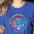 Team Ed Education Teacher Appreciation Back To School Women's Heather T-Shirt Heather True Royal Team Ed Education Teacher Appreciation Back To School Women's Heather T-Shirt Heather True Royal