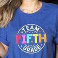 Team Fifth Grade Teacher Back To School 5th Grade Squad Kids Women's Heather T-Shirt Heather True Royal Team Fifth Grade Teacher Back To School 5th Grade Squad Kids Women's Heather T-Shirt Heather True Royal