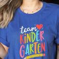 Team Kindergarten Teacher Student Back To School Women's Heather T-Shirt Heather True Royal