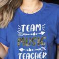 Team Music Teacher Camo Teacher Student Back To School Women's Heather T-Shirt Heather True Royal Team Music Teacher Camo Teacher Student Back To School Women's Heather T-Shirt Heather True Royal