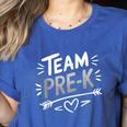 Team Pre K T Shirt Fun For Kids And Teachers Women's Heather T-Shirt Heather True Royal