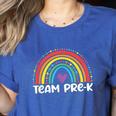Team Pre-K Teacher Crew Squad Hello Back School Graduation Women's Heather T-Shirt Heather True Royal Team Pre-K Teacher Crew Squad Hello Back School Graduation Women's Heather T-Shirt Heather True Royal