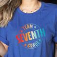 Team Seventh Grade Teacher Student Back To School 7th Grade Women's Heather T-Shirt Heather True Royal Team Seventh Grade Teacher Student Back To School 7th Grade Women's Heather T-Shirt Heather True Royal
