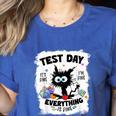 Test Day Stressed Cat Teacher Student Kids Testing Day Women's Heather T-Shirt Heather True Royal Test Day Stressed Cat Teacher Student Kids Testing Day Women's Heather T-Shirt Heather True Royal