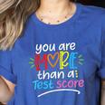 Test Day Teacher Shirt You Are More Than a Test Score Women Women's Heather T-Shirt Heather True Royal Test Day Teacher Shirt You Are More Than a Test Score Women Women's Heather T-Shirt Heather True Royal