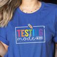 Testing Mode On Testing Day Motivational Teacher Kids Women's Heather T-Shirt Heather True Royal Testing Mode On Testing Day Motivational Teacher Kids Women's Heather T-Shirt Heather True Royal