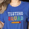 Testing Squad Costume Test Day Teacher Student School Women's Heather T-Shirt Heather True Royal Testing Squad Costume Test Day Teacher Student School Women's Heather T-Shirt Heather True Royal