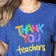 Thank You Teacher Appreciation Graduation Men Women Girls Kids Women's Heather T-Shirt Heather True Royal Thank You Teacher Appreciation Graduation Men Women Girls Kids Women's Heather T-Shirt Heather True Royal