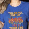 Thankful For My Pre K Turkeys Teacher Thanksgiving Men Women Women's Heather T-Shirt Heather True Royal