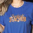 Thankful Teacher Autumn Fall Teacher Thanksgiving Youth Women's Heather T-Shirt Heather True Royal Thankful Teacher Autumn Fall Teacher Thanksgiving Youth Women's Heather T-Shirt Heather True Royal