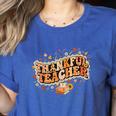 Thankful Teacher Shirts For Women Teach Thanksgiving Teacher Women's Heather T-Shirt Heather True Royal Thankful Teacher Shirts For Women Teach Thanksgiving Teacher Women's Heather T-Shirt Heather True Royal