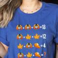 Thanksgiving Order Of Operations Quiz Math Teacher Life Women's Heather T-Shirt Heather True Royal
