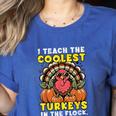 Thanksgiving I Teach Coolest Turkeys Teacher Fall Women Men Women's Heather T-Shirt Heather True Royal