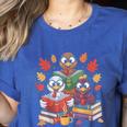 Thanksgiving Teacher Books Turkey Reading Book Women's Heather T-Shirt Heather True Royal Thanksgiving Teacher Books Turkey Reading Book Women's Heather T-Shirt Heather True Royal