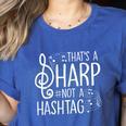That's a Sharp Not a Hashtag Music Teacher Musicians Women's Heather T-Shirt Heather True Royal
