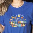 Third 3rd Grade Teacher Appreciation Teaching Wildflowers Women's Heather T-Shirt Heather True Royal
