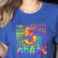 Tie Dye 5th Grade Typography Team Fifth Grade Teacher For Men Women Girls Kids Women's Heather T-Shirt Heather True Royal Tie Dye 5th Grade Typography Team Fifth Grade Teacher For Men Women Girls Kids Women's Heather T-Shirt Heather True Royal