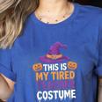 This Is My Tired Teacher Costume Halloween Women's Heather T-Shirt Heather True Royal This Is My Tired Teacher Costume Halloween Women's Heather T-Shirt Heather True Royal