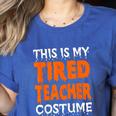 This Is My Tired Teacher Costume Quick Easy Lazy Halloween For Men Women Women's Heather T-Shirt Heather True Royal This Is My Tired Teacher Costume Quick Easy Lazy Halloween For Men Women Women's Heather T-Shirt Heather True Royal