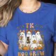 TK Boo Crew Preppy Halloween Floral Ghost TK Teacher Team TK Women's Heather T-Shirt Heather True Royal