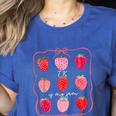 TK Is My Jam Transitional Kindergarten TK Teacher Strawberry Women's Heather T-Shirt Heather True Royal