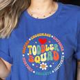 Toddler Squad Pre-K Teacher Pre School Back To School Women's Heather T-Shirt Heather True Royal