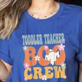 Toddler Teacher Boo Crew Ghost Groovy Halloween For Women Women's Heather T-Shirt Heather True Royal