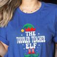 The Toddler Teacher Elf Christmas Matching Family Women's Heather T-Shirt Heather True Royal The Toddler Teacher Elf Christmas Matching Family Women's Heather T-Shirt Heather True Royal