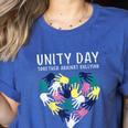 Together Against Bullying Unity Day Teachers Kids Toddler Women's Heather T-Shirt Heather True Royal Together Against Bullying Unity Day Teachers Kids Toddler Women's Heather T-Shirt Heather True Royal