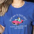History Teacher Silly Goose Back To School Social Studies Women's Heather T-Shirt Heather True Royal