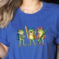 Trio Cute Frogs Welcome Back To School Teachers Girls Boys Women's Heather T-Shirt Heather True Royal Trio Cute Frogs Welcome Back To School Teachers Girls Boys Women's Heather T-Shirt Heather True Royal