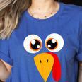 Turkey Face Halloween Costume Thanksgiving Teacher Nurse Women's Heather T-Shirt Heather True Royal Turkey Face Halloween Costume Thanksgiving Teacher Nurse Women's Heather T-Shirt Heather True Royal