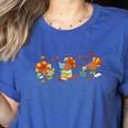 Turkey Reading Books Fall Thanksgiving Teacher Book Lovers Women's Heather T-Shirt Heather True Royal Turkey Reading Books Fall Thanksgiving Teacher Book Lovers Women's Heather T-Shirt Heather True Royal