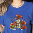 Turkey Reading Books Fall Thanksgiving Teacher Librarian Women's Heather T-Shirt Heather True Royal Turkey Reading Books Fall Thanksgiving Teacher Librarian Women's Heather T-Shirt Heather True Royal