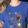 Turkey Thanksgiving Art Teacher Costume Tee For Artists Women's Heather T-Shirt Heather True Royal Turkey Thanksgiving Art Teacher Costume Tee For Artists Women's Heather T-Shirt Heather True Royal