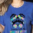 Twin Day Friends Teacher Twinning With My Bestie Women's Heather T-Shirt Heather True Royal Twin Day Friends Teacher Twinning With My Bestie Women's Heather T-Shirt Heather True Royal