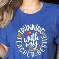 Twin Day For Spirit Week Teacher Bestie Matching Women's Heather T-Shirt Heather True Royal