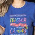 Never Underestimate A Teacher Does All Things Through Christ For Men Women Women's Heather T-Shirt Heather True Royal Never Underestimate A Teacher Does All Things Through Christ For Men Women Women's Heather T-Shirt Heather True Royal